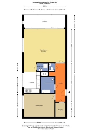 Floorplan - Jacques Veltmanstraat 193, 1065 DB Amsterdam